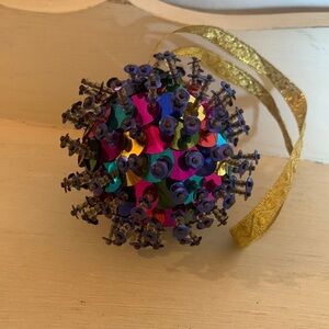 Vintage Sequin Push Pin Christmas Ornament